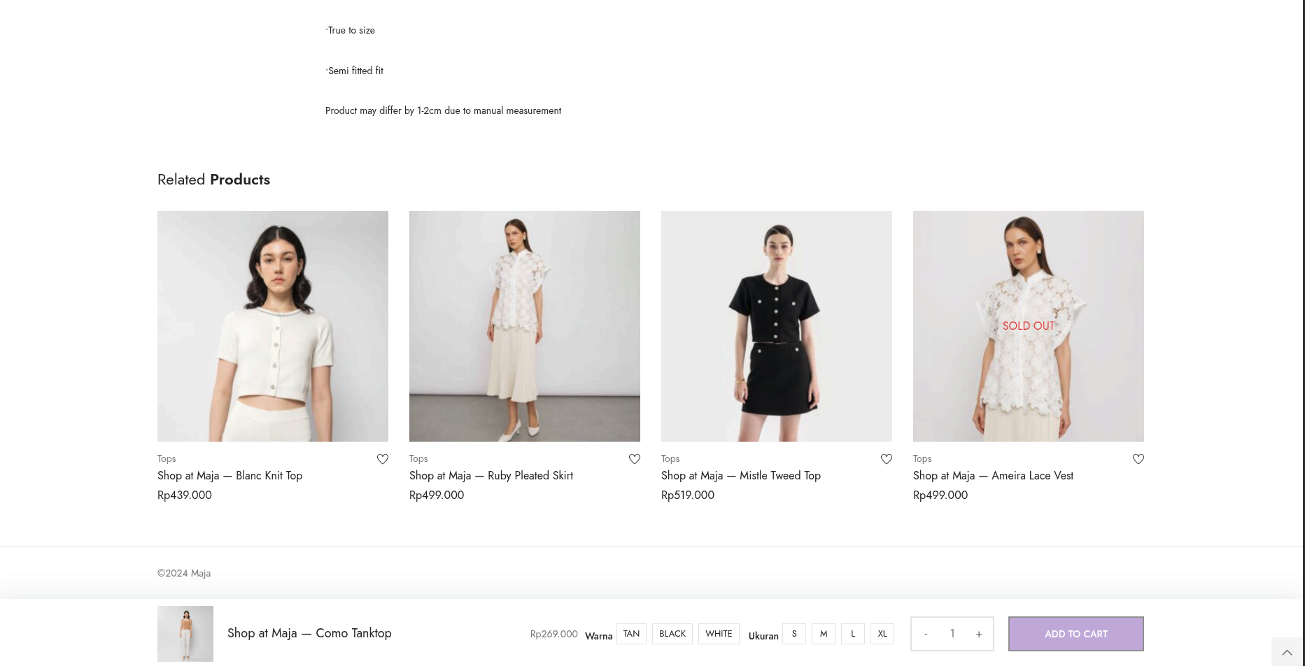 MAJA E-Commerce — gallery screenshot