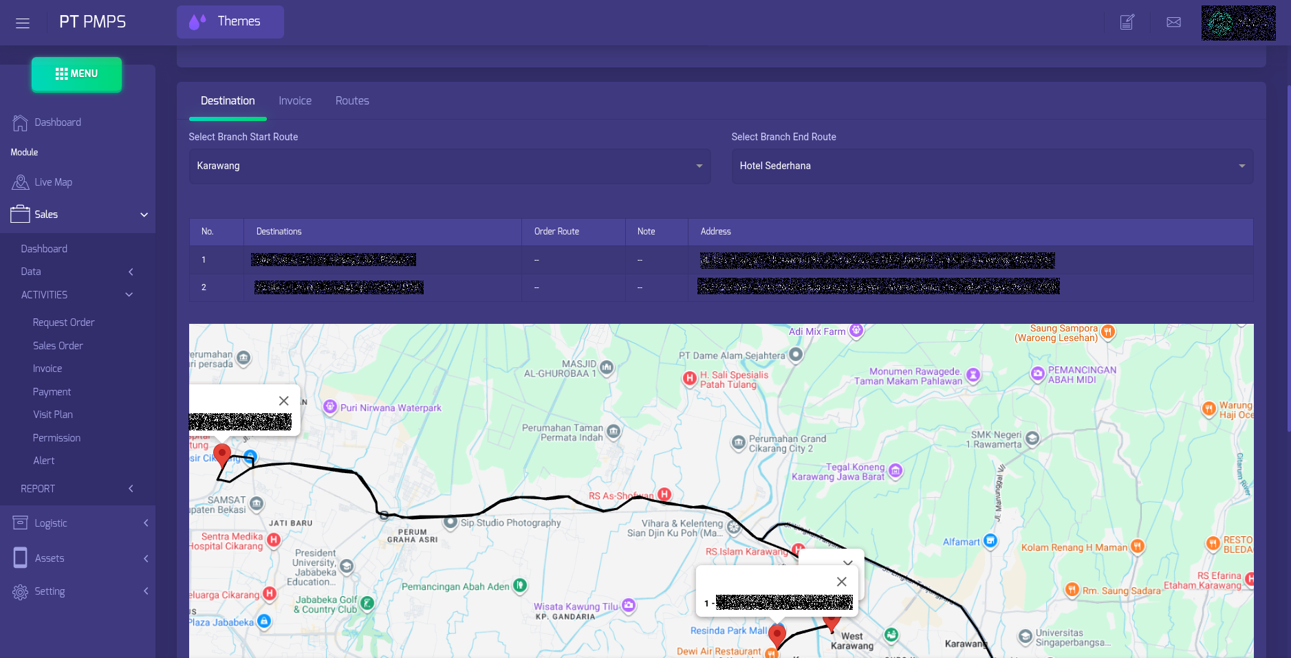 PMPS Tracking System — gallery screenshot